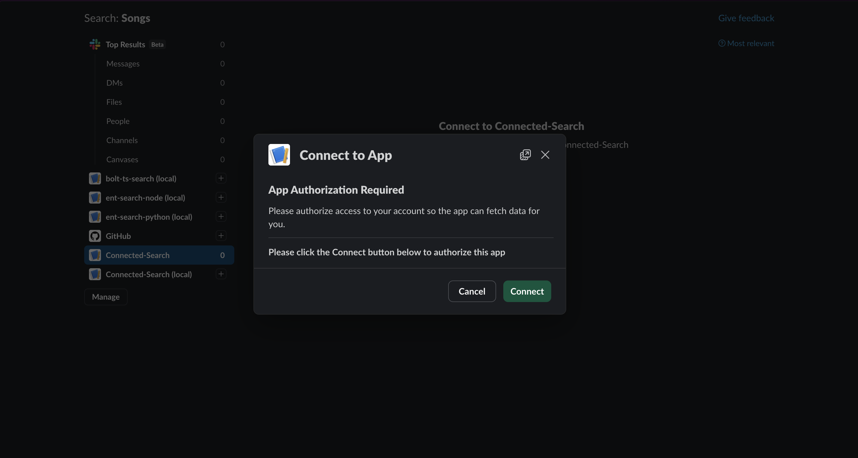 Connect to app