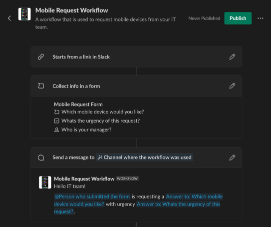 workflow steps